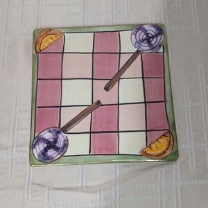 Blue Sky Clayworks Heather Goldminc 6x6 Replacement Tile Trivet Candy Corner